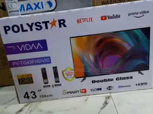 Led Smart Uhd Tv - Polystar 43" Powered by Vidaa - Frameless