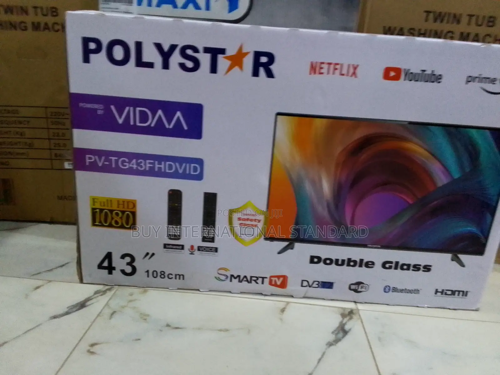 Led Smart Uhd Tv - Polystar 43" Powered by Vidaa - Frameless