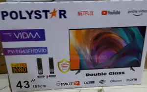 Vidaa Powered Polystar 43" Uhd Smart Tv - Double Glass
