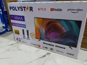 43" Polystar Flat Screen Frameless Tv - Smart Uhd - Vidaa