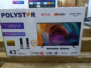 Tv for Every Room- Frameless Double Glass Polystar 43" Smart