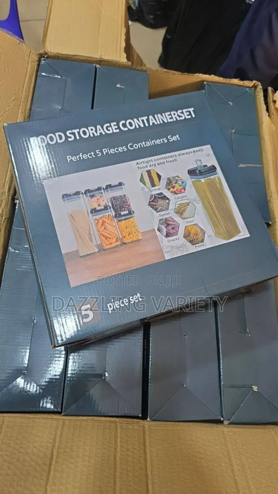 5pcs Airtight Food Storage Container Set For Kitchen