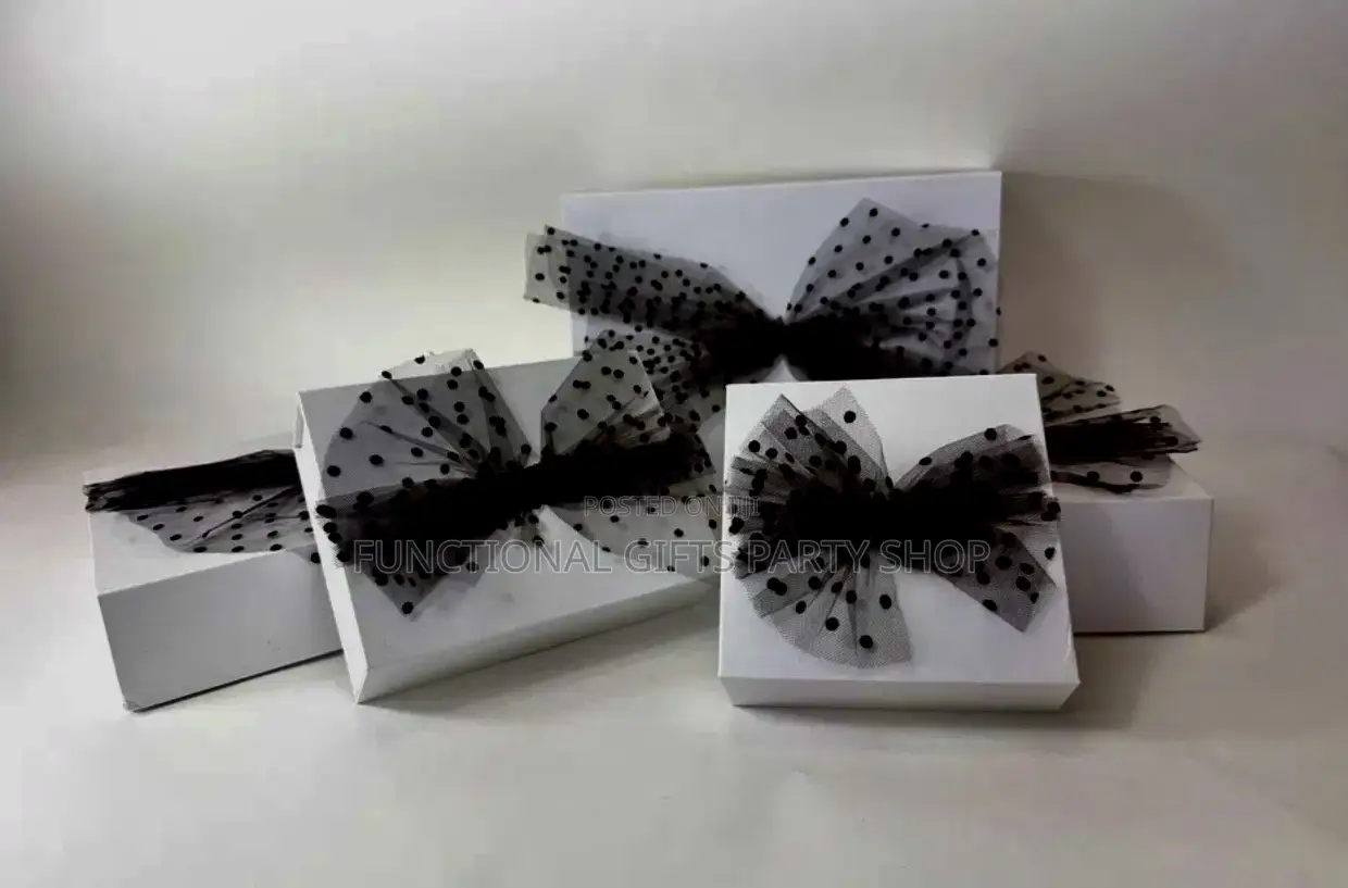 White Cardboard Box With Bow
