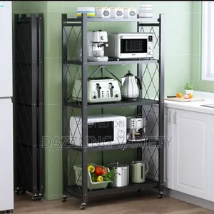 5 Layers Foldable Kitchen Strong Metal Storage Rack