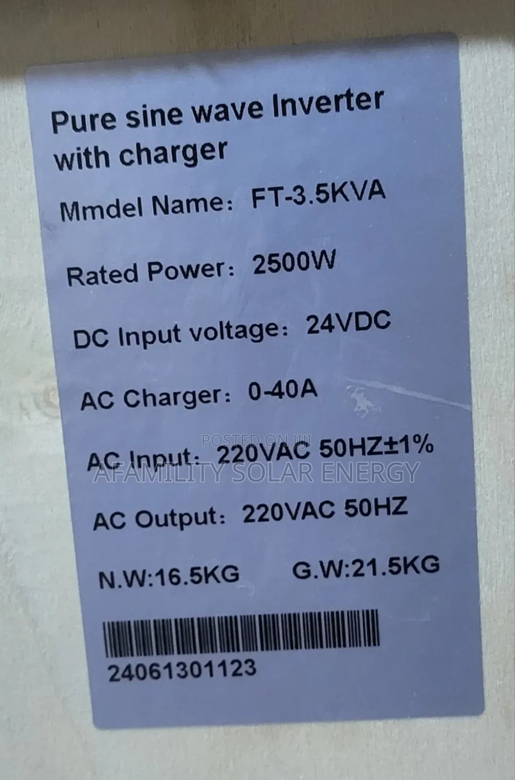Diamond Inverter 3.5kva