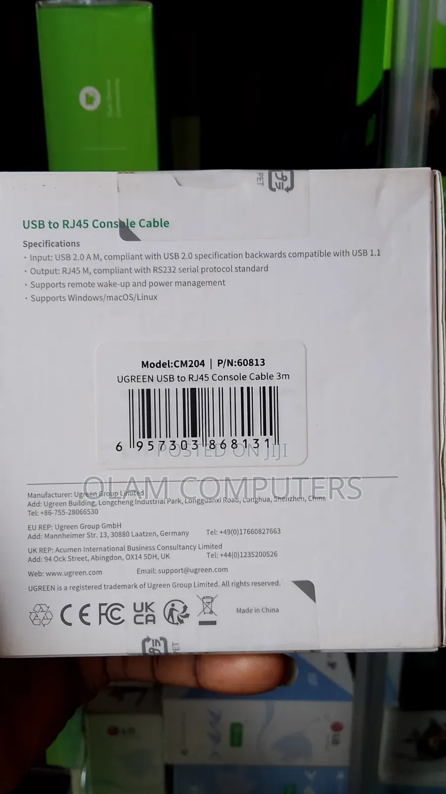 Ugreen Usb to Rj45 Console Cable