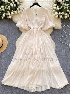 Photo - Quality Classy Silk Dress - Cream Colour