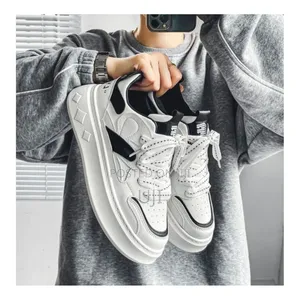 Photo - Men's Casual Sneakers Thick Bottom Lace-Up Shoes