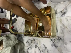 Ceramic Pedicure Basin Gold