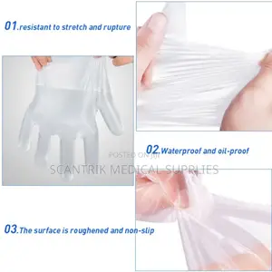 Transparent Gloves for Pharmaceutical Use (1000pcs Hdpe)