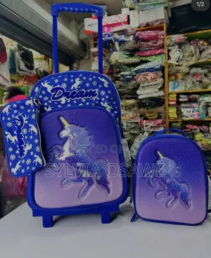 Photo - Glossy Bird 17inch Uk 3in 1 Trolley Set School Bag