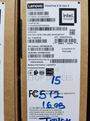 New Laptop Lenovo ThinkPad E14 G5 16GB Intel Core I5 SSD 512GB