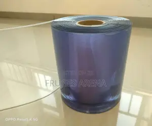 5mm X 300mm X 25m Transparent Blue PVC Curtains