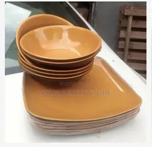 Ceramic Unbreakable Flat Plate 6pcs and Soup Bowl 6pcs