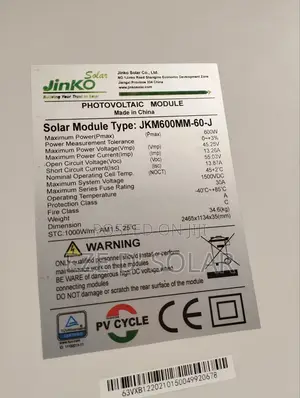 600w Jinko Solar Panel