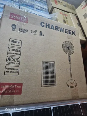 Charweek Solar Fan 16inch With Usb Function