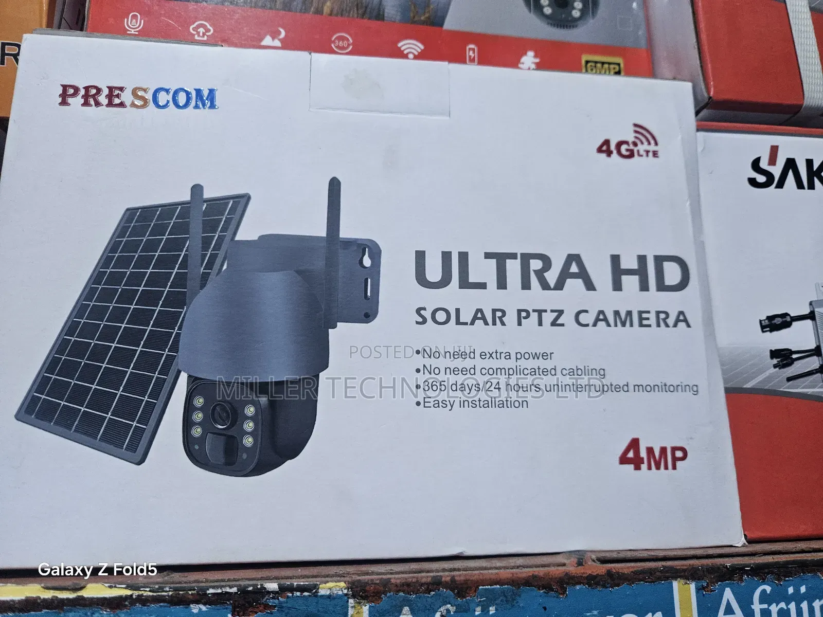 Double Lens Solar CCTV Camera 4mp Easy Installation