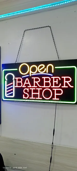 Open Barbershop Salon Light