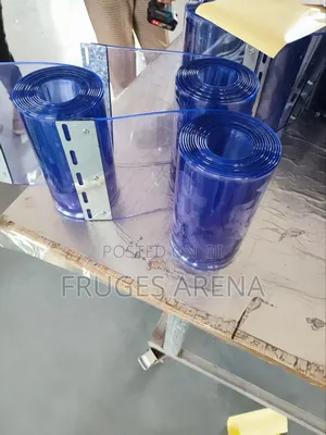 3mm X 200mm X 3m Transparent Blue PVC Strip Curtains