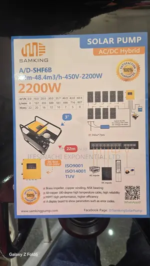 2200w Samking Solar Surface Pump