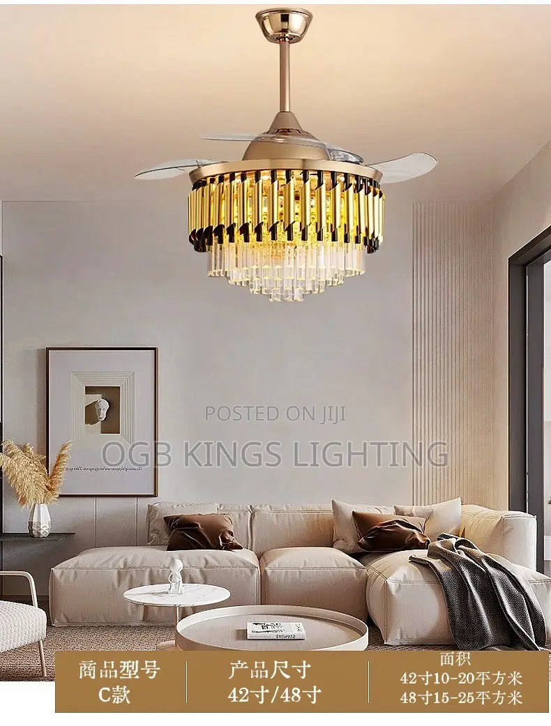 Ceiling Fan New Crystal Large Ceiling Light Fan Luxury