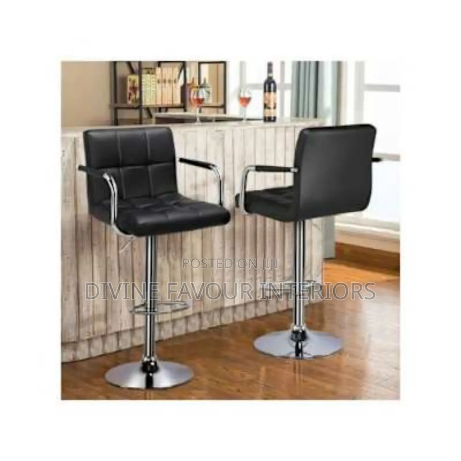 Draft Barstool With Armrest - 2 Pieces