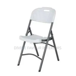 4ft White Folding Table With Four Chairs
