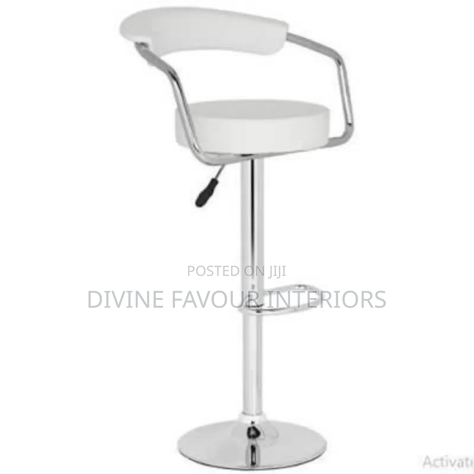 White Round Stool
