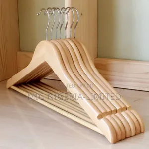 10pcs Wooden Hangers Cloth Wardrobe Hanging