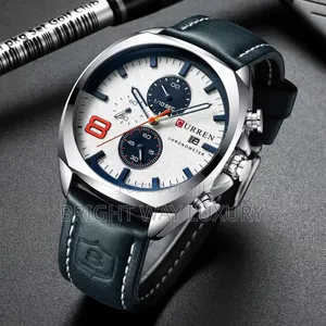 Photo - Curren Leather* Chronograph Men's Wrists Watch