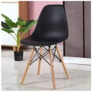 Wooden Square Dining Table With 4pcs Chairs Set - Black