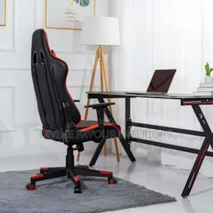 Gaming Chair With Foot Rest - Red