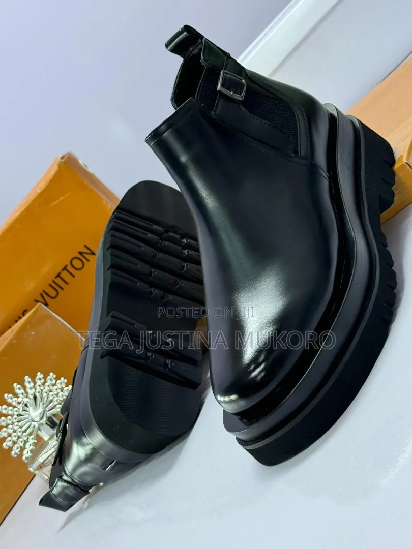 Louis Vuitton Glossy Leather Men's Boots