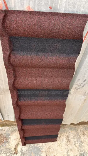 Red Mix Black With Black Strips Stone Coated Tiles