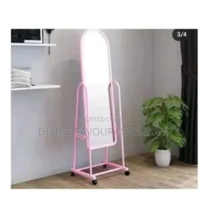 Standing Dressing Mirror - Pink