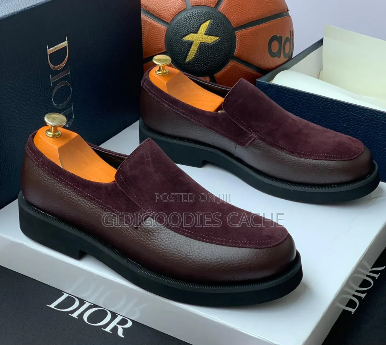 Dior Plain Suede-Leather Classy Loafers