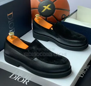 Dior Plain Suede-Leather Classy Loafers