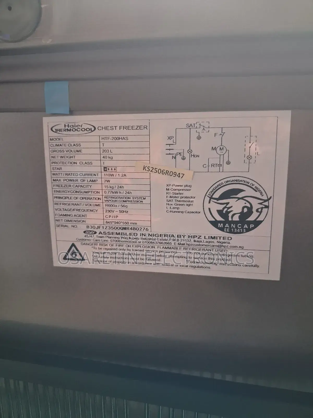 Haier Thermocool Freezer(203litre) Silver Colour