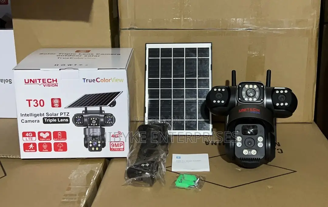 Hd Intelligent Solar PTZ Camera, Triple Lens