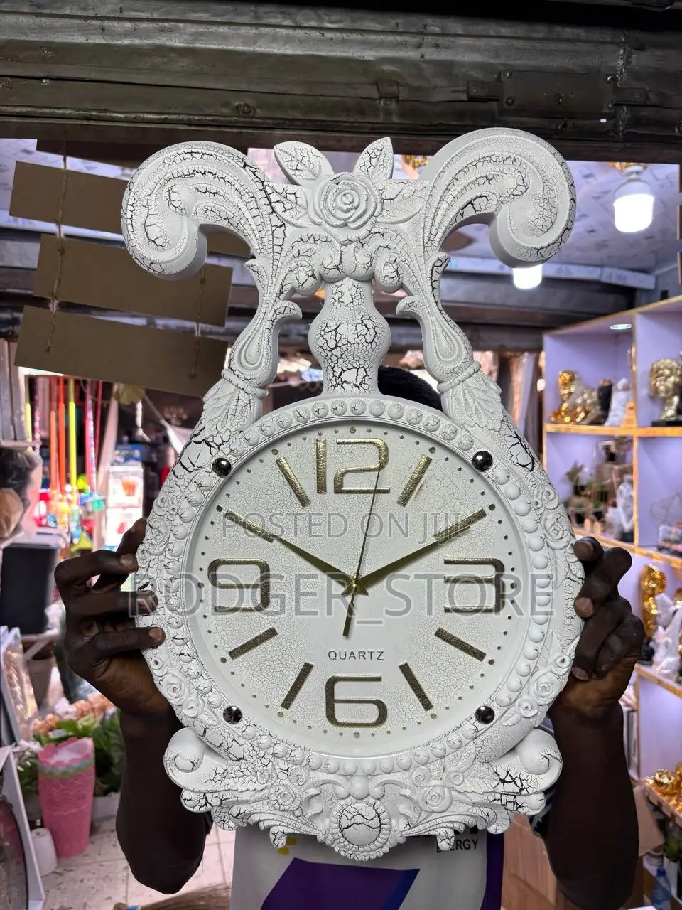 Tusk Wall Clock- White . A Statement Wall Clock