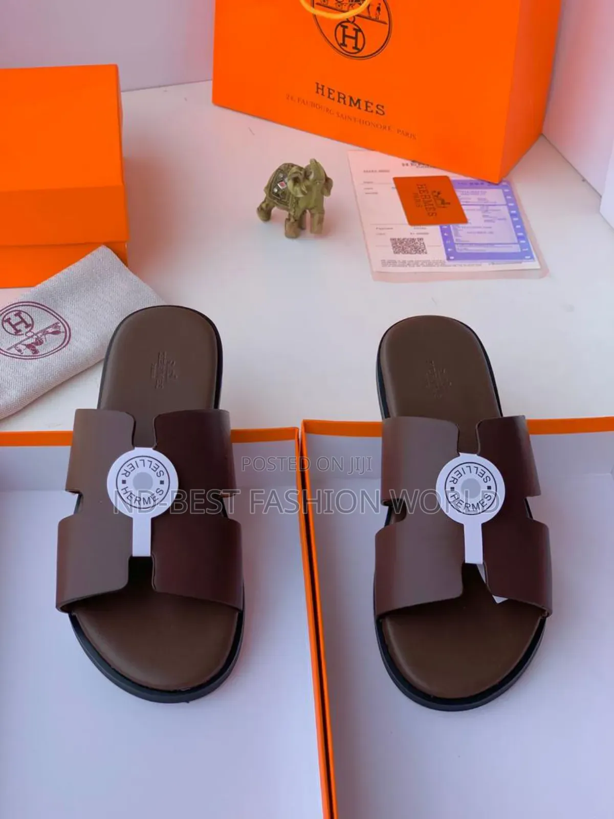 Brown Leather Slippers