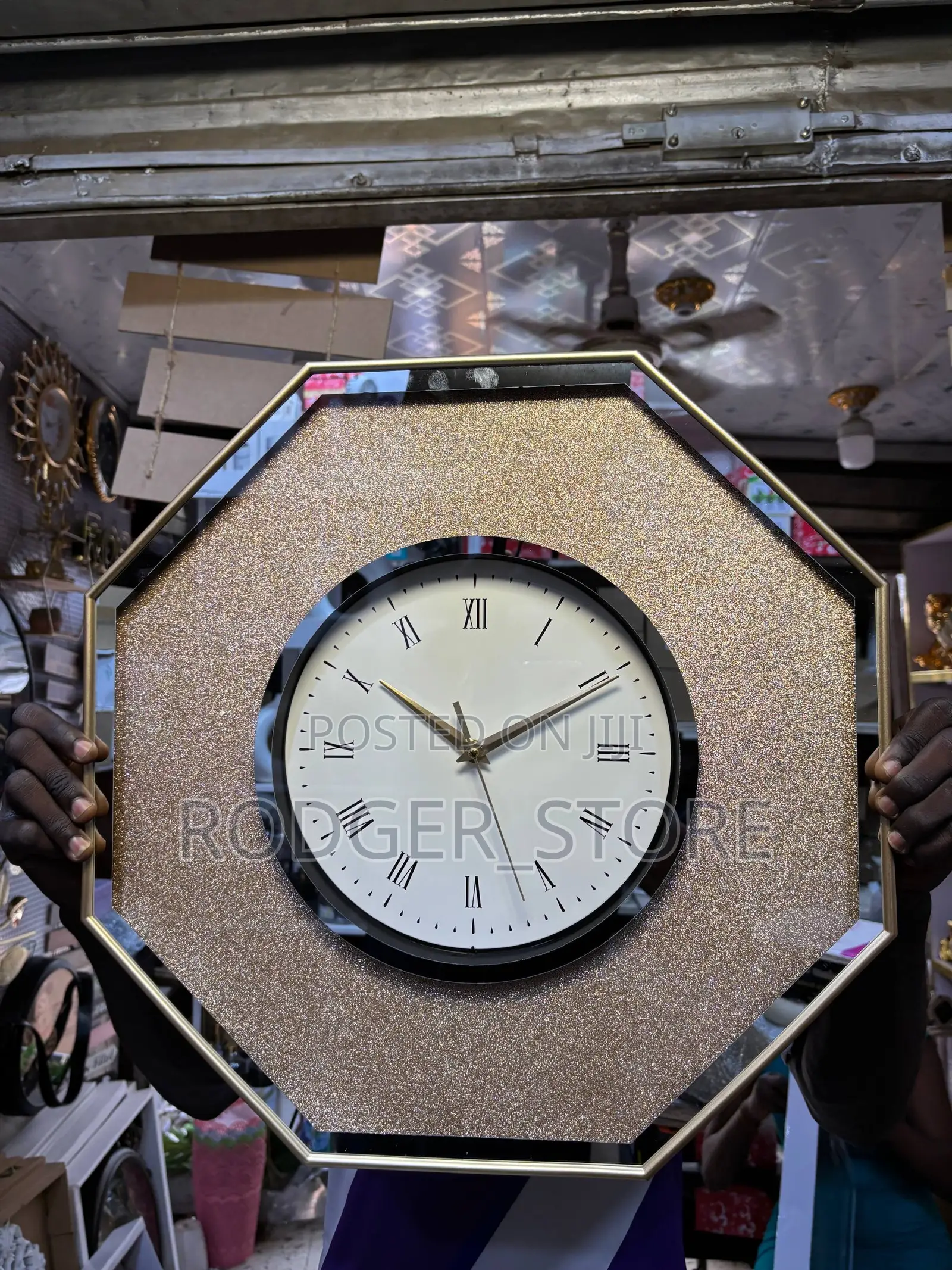 Glitter Clock - Maxi . A Luxury Wall Clock .