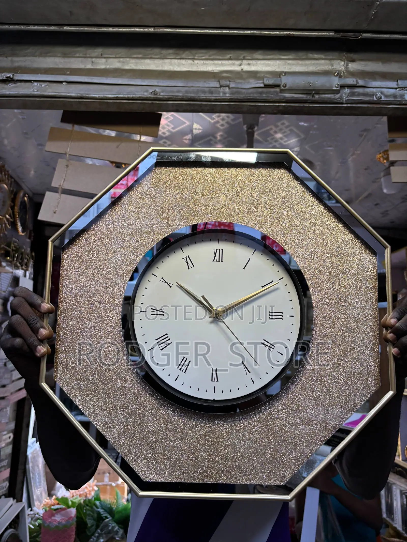 Glitter Clock - Maxi . A Luxury Wall Clock .