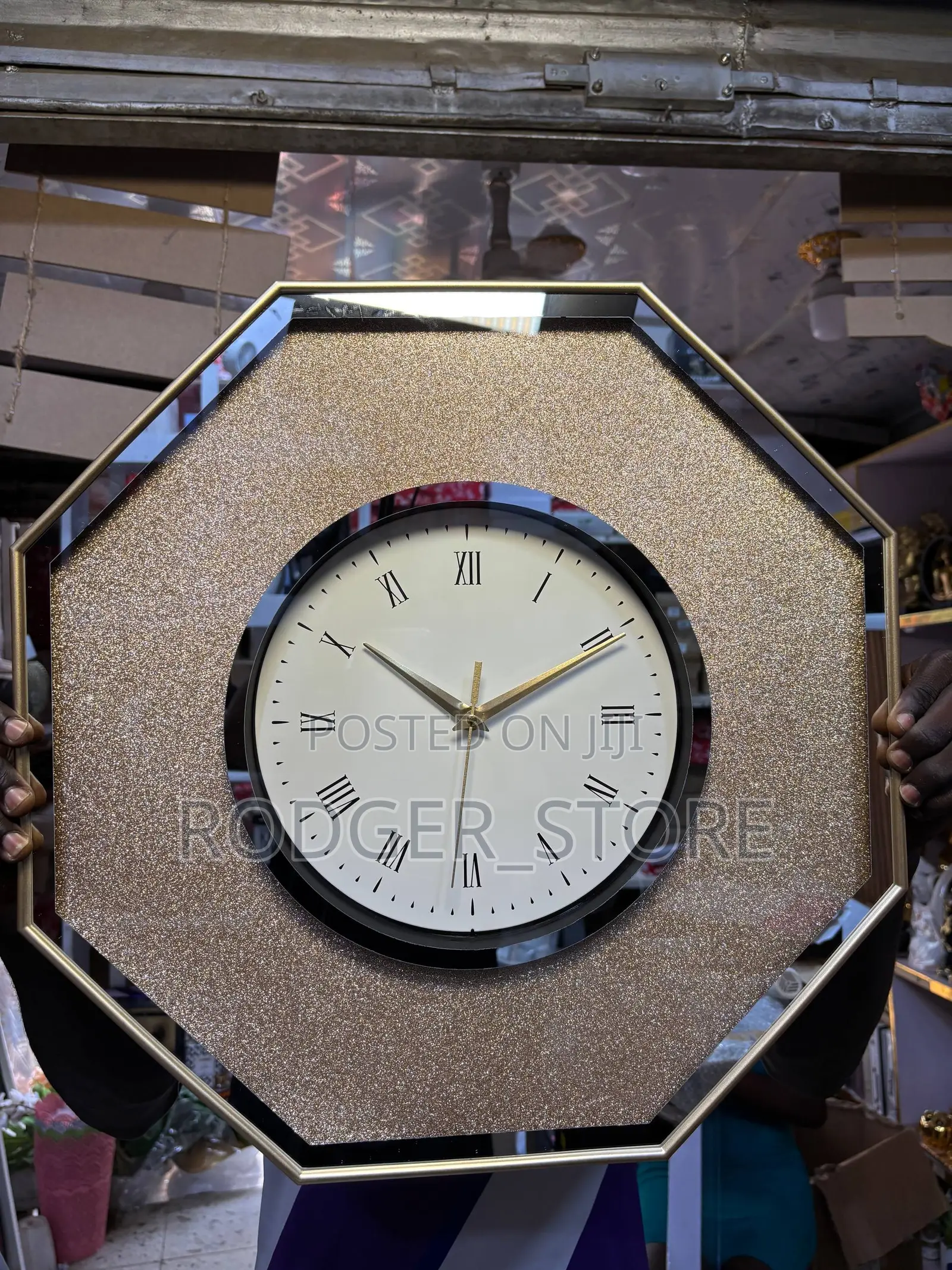 Glitter Clock - Maxi . A Luxury Wall Clock .