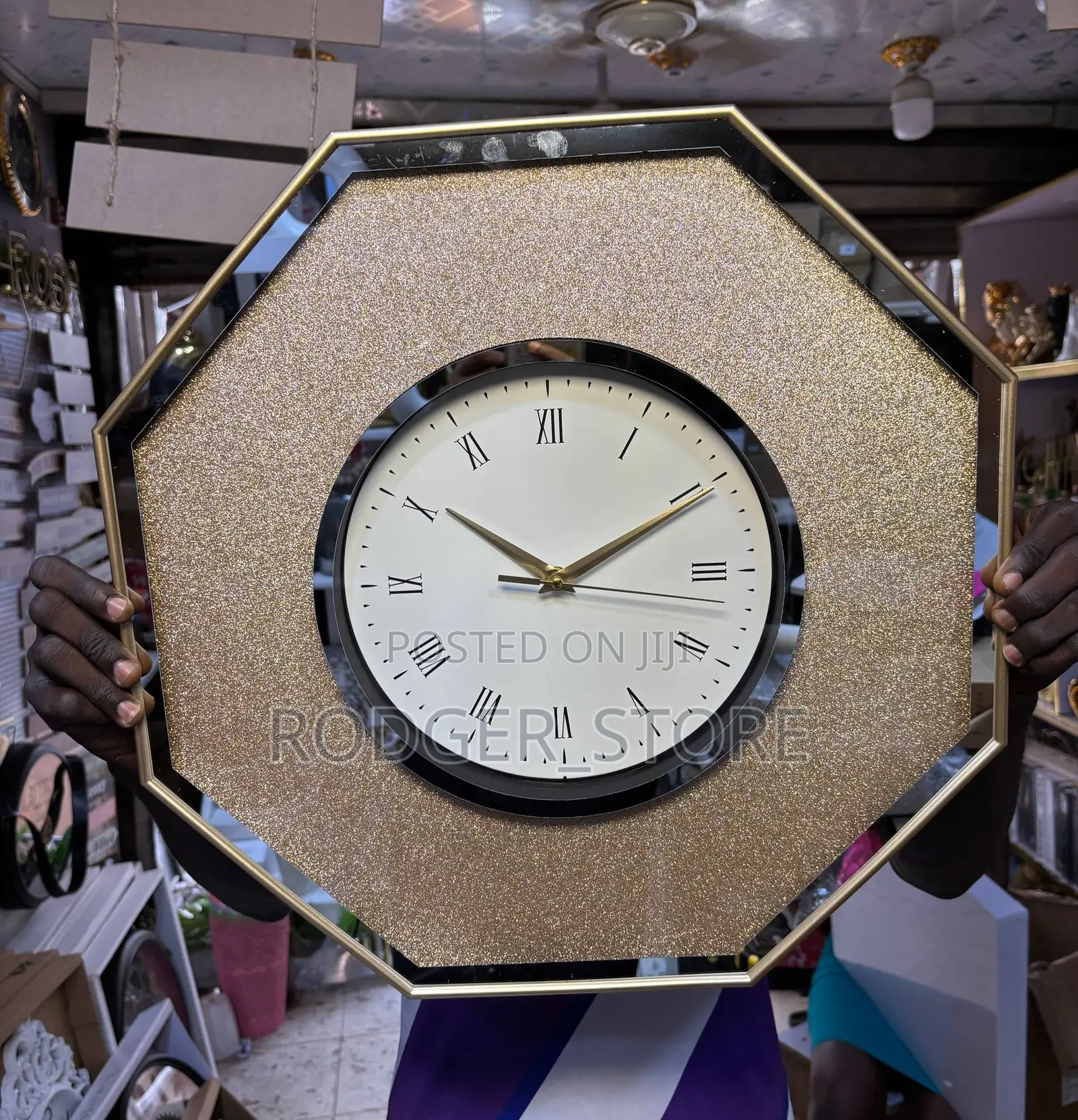 Glitter Clock - Maxi . A Luxury Wall Clock .