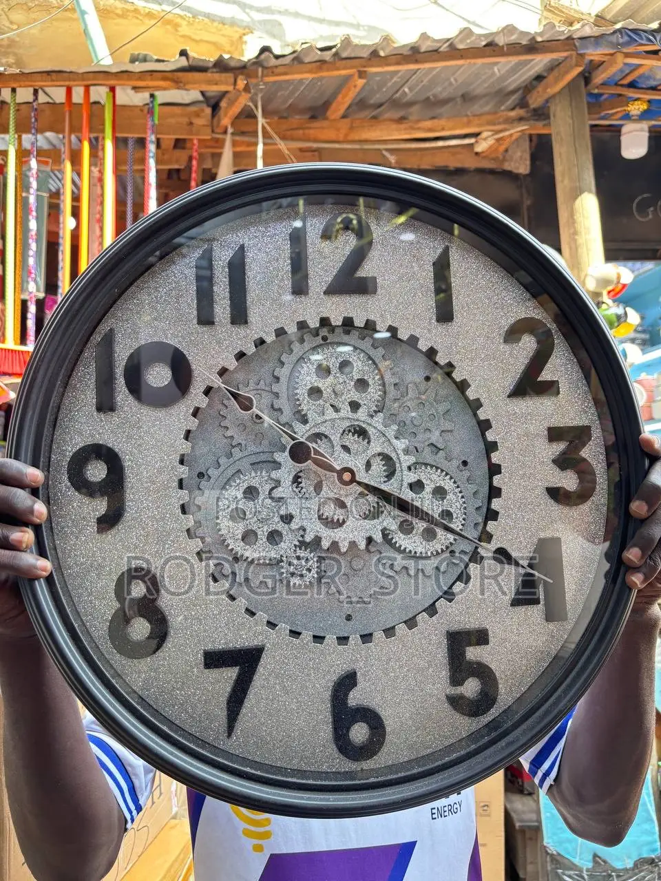 Glitter Clock With Rotor Gears . A High End Wall Clock .
