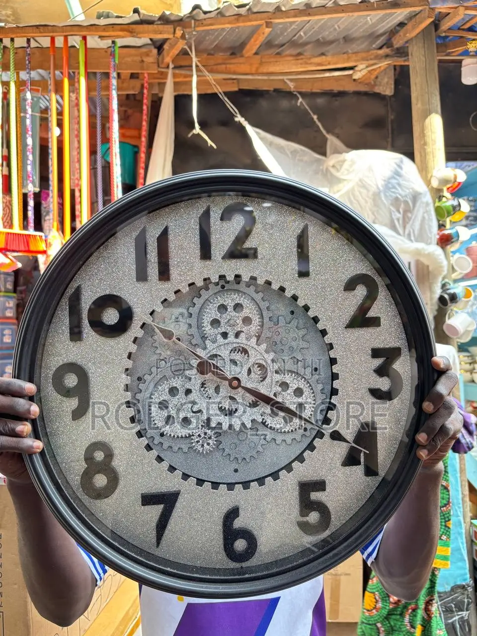 Glitter Clock With Rotor Gears . A High End Wall Clock .