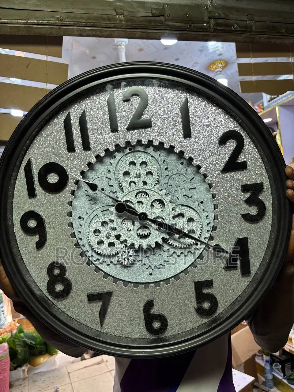 Glitter Clock With Rotor Gears . A High End Wall Clock .