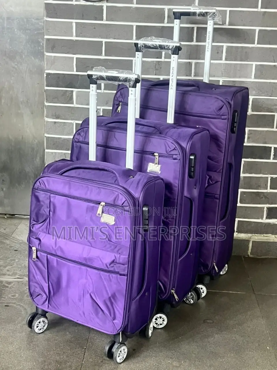 Spacious Fabric Luggage Set