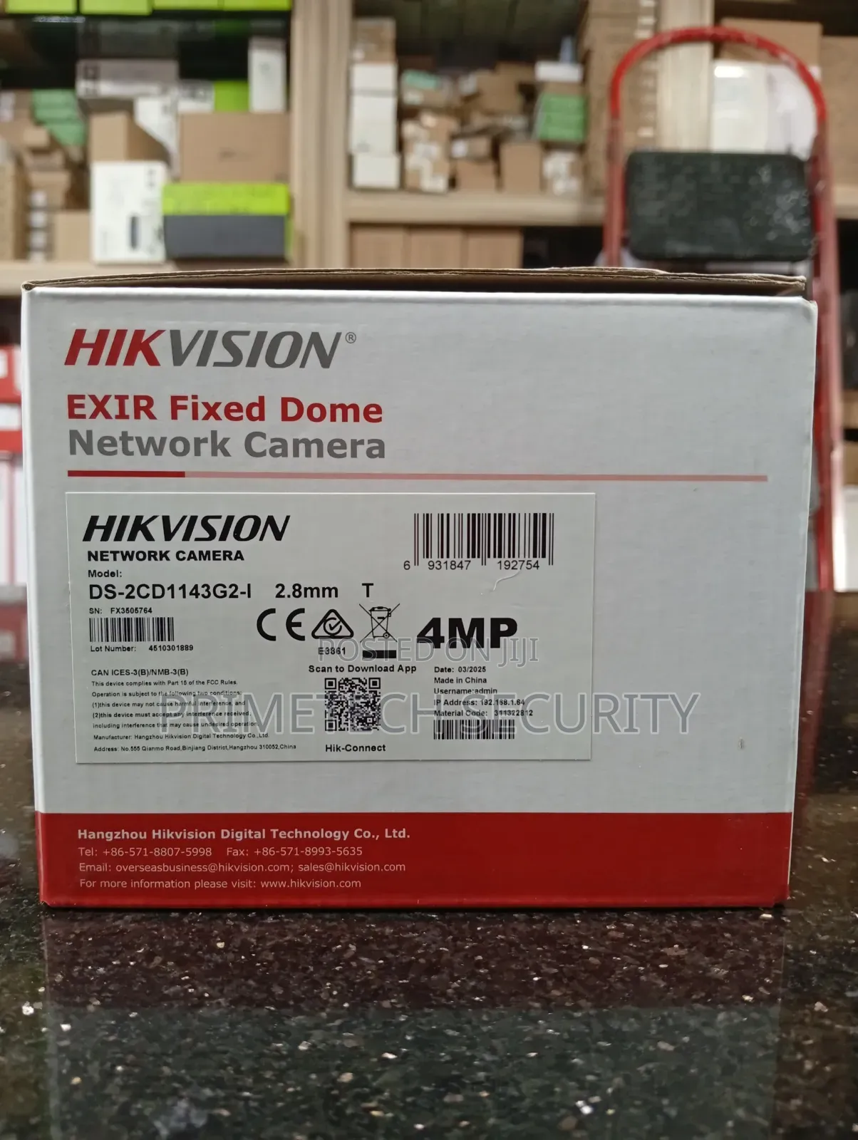 Hikvision 4mp Exir Fixed Dome Camera